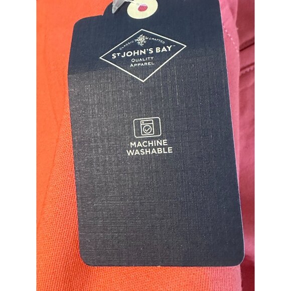 St Johns Bay Womens Eastern Coral Mid Rise Capri Pants Slendering Size 18 New - Picture 4 of 11